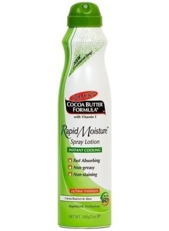 Palmer's Cocoa Butter Formula Rapid Moisture Spray Lotion 200ML - Instant Cooling by Palmer's